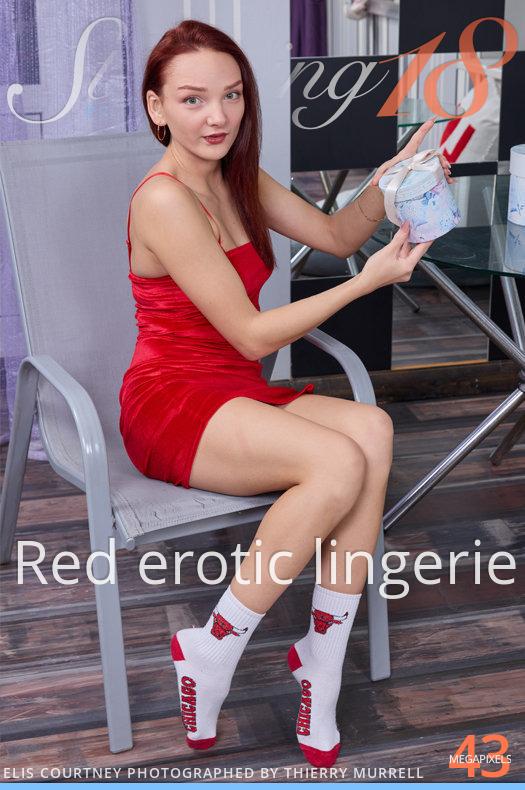 Elis Courtney - Red erotic lingerie