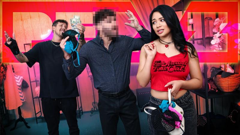 Scarlett Alexis - Little Asian Shoplifter Gets the Naughty Treatment FullHD 1080p/HD 720p